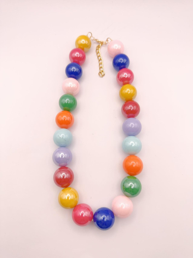 Wholesaler H&T Bijoux - Fancy acrylic necklace.