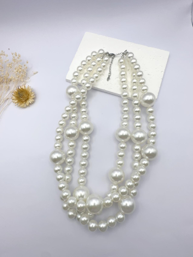 Mayorista H&T Bijoux - Collar de perlas de plástico.