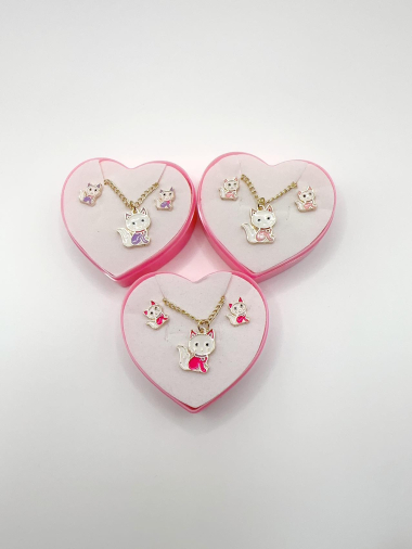 Großhändler H&T Bijoux - Set aus Halskette und Ohrringen