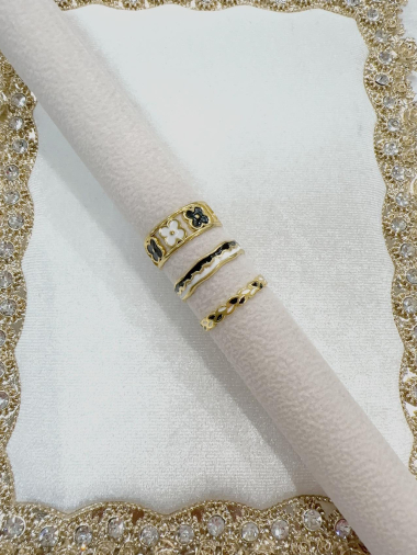Wholesaler H&T Bijoux - Set of 3 stainless steel rings