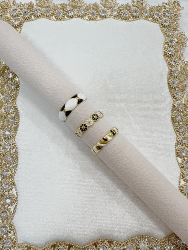 Wholesaler H&T Bijoux - Set of 3 stainless steel rings.