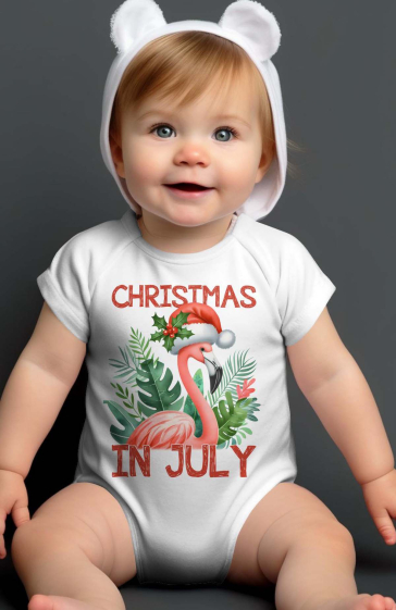 Grossiste I.A.L.D FRANCE - Body bébé  Fille | Christmas Flamingo
