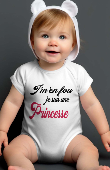 Wholesaler I.A.L.D FRANCE - Baby Girl Bodysuit | m'en fou princesse