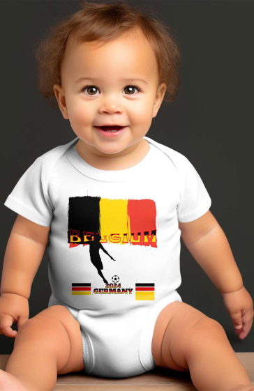 Großhändler I.A.L.D FRANCE - Baby-Jungen-Body | Belgischer Fußball