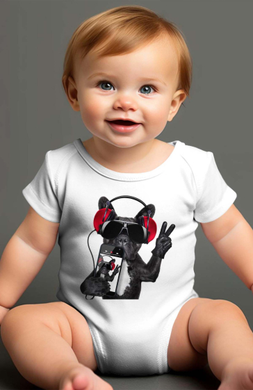 Wholesaler I.A.L.D FRANCE - Baby Boy Bodysuit | bull dog iphone