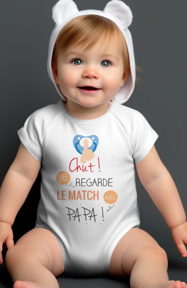 Mayorista I.A.L.D FRANCE - Body para bebé niño |Shhh Match Papa