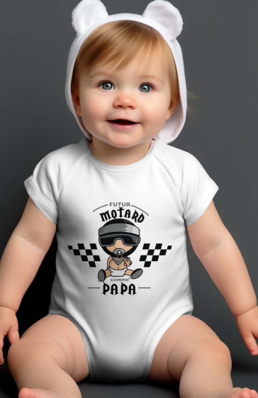 Mayorista I.A.L.D FRANCE - Body de bebé niño | Futuro papá motociclista