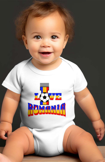 Großhändler I.A.L.D FRANCE - Baby-Jungen-Body | Ich liebe Rumänien