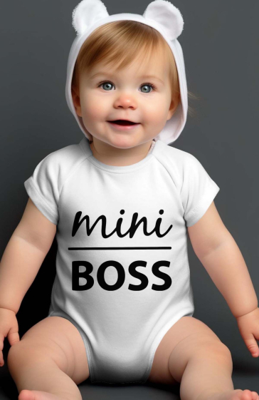 Großhändler I.A.L.D FRANCE - Baby-Jungen-Body | Mini-Boss