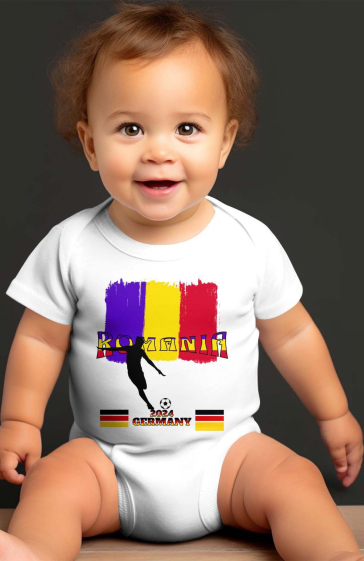 Großhändler I.A.L.D FRANCE - Baby-Jungen-Body | Rumänien Fußball