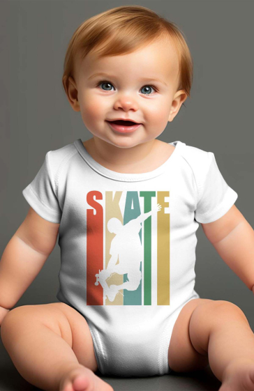 Großhändler I.A.L.D FRANCE - Baby-Jungen-Body | Skate-Farbe
