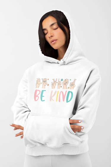 Grossiste I.A.L.D FRANCE - Sweat capuche Femme | BE KIND