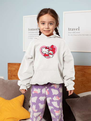 Grossiste I.A.L.D FRANCE - Sweat capuche Fille |  hello kitty friend