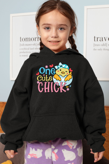 Grossiste I.A.L.D FRANCE - Sweat Capuche Fille | One Cute Chick