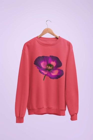 Grossiste I.A.L.D FRANCE - Sweat col Rond Femme | purple flower