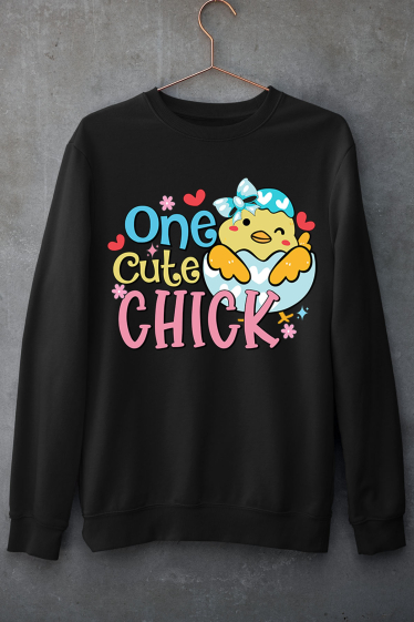 Grossiste I.A.L.D FRANCE - Sweat col rond Fille | One Cute Chick