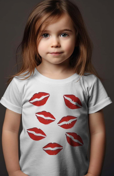 Großhändler I.A.L.D FRANCE - Mädchen-T-Shirt | küsst wenig