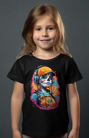 Mayorista I.A.L.D FRANCE - Camiseta niña | dia de los muertos