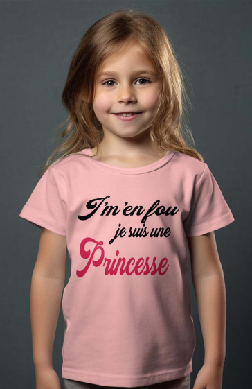 Grossiste I.A.L.D FRANCE - T-shirt Fille | m'en fou princesse