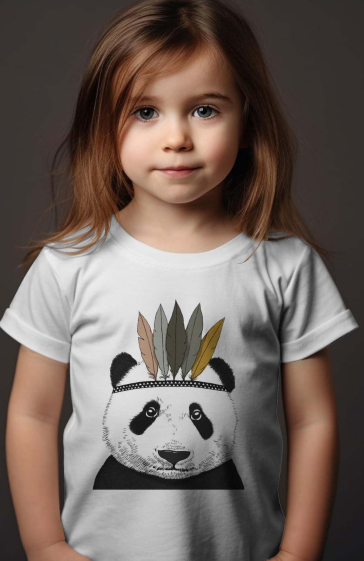 Großhändler I.A.L.D FRANCE - Mädchen-T-Shirt | Indischer Panda