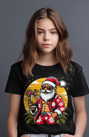 Großhändler I.A.L.D FRANCE - Mädchen-T-Shirt | Weihnachtsmann-Cocktail