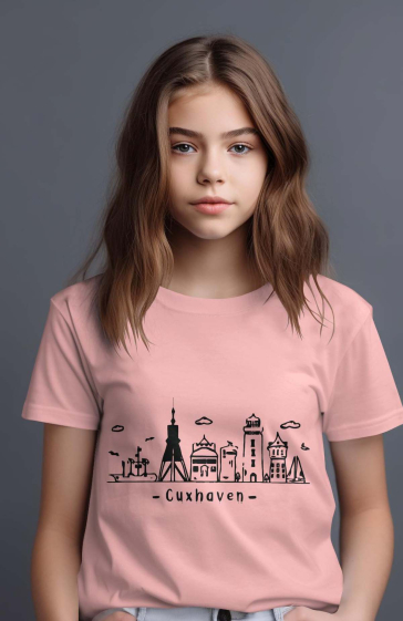 Grossiste I.A.L.D FRANCE - T-shirt Fille | Skyline Cuxhaven