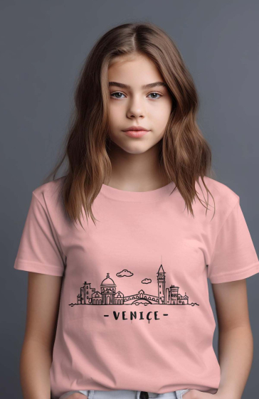 Grossiste I.A.L.D FRANCE - T-shirt Fille | Skyline Venice
