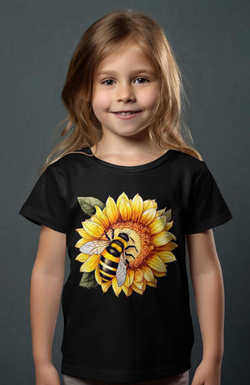 Großhändler I.A.L.D FRANCE - Mädchen-T-Shirt | Sonnenblume