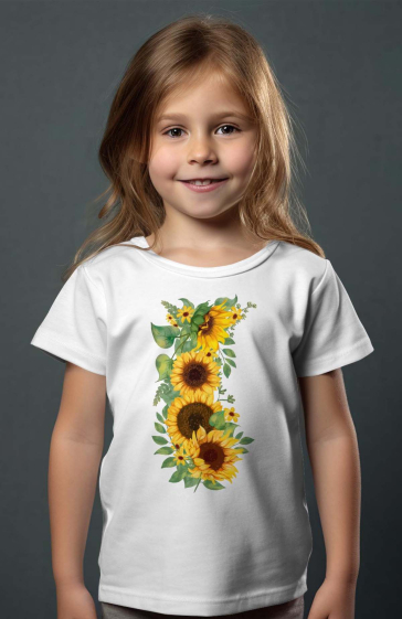 Großhändler I.A.L.D FRANCE - Mädchen-T-Shirt | lange Sonnenblume