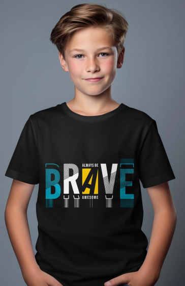 Grossiste I.A.L.D FRANCE - T-shirt Garçon  | be brave