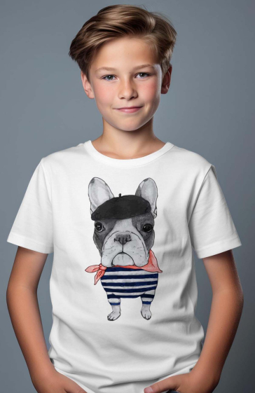 Großhändler I.A.L.D FRANCE - Jungen-T-Shirt | Französischer Hund