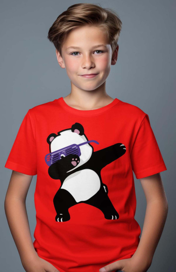 Großhändler I.A.L.D FRANCE - Jungen-T-Shirt | Tupfer Panda