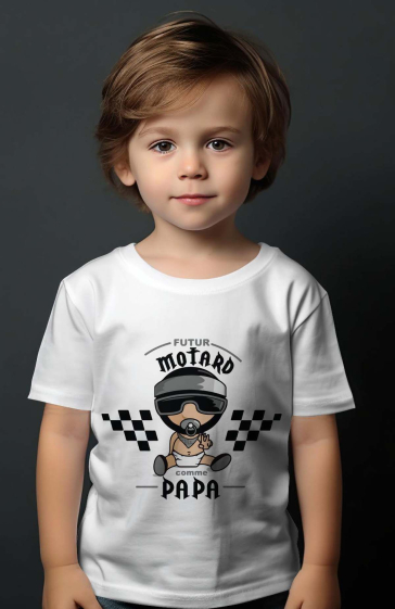 Großhändler I.A.L.D FRANCE - Jungen-T-Shirt | Zukünftiger Biker-Vater