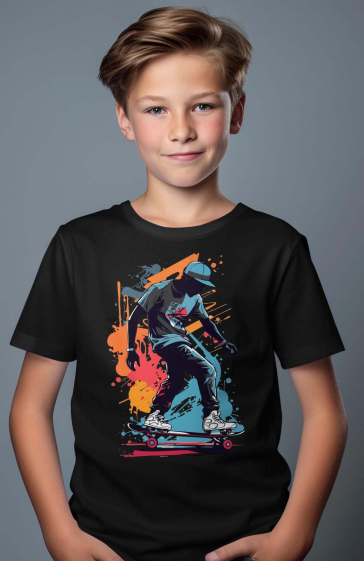 Großhändler I.A.L.D FRANCE - Jungen-T-Shirt | Skateboardfahrer