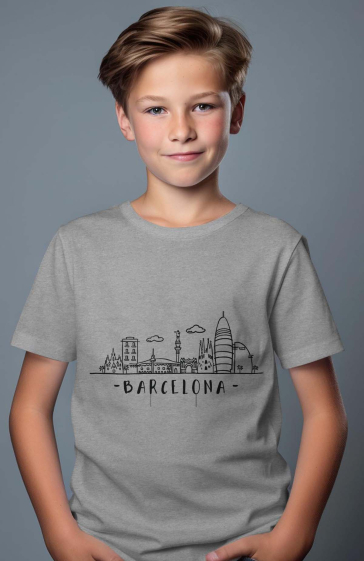 Grossiste I.A.L.D FRANCE - T-shirt Garçon  | Skyline Barcelona
