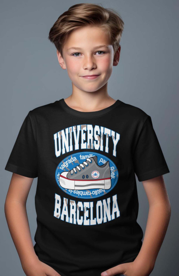 Grossiste I.A.L.D FRANCE - T-shirt Garçon  | university barcelona