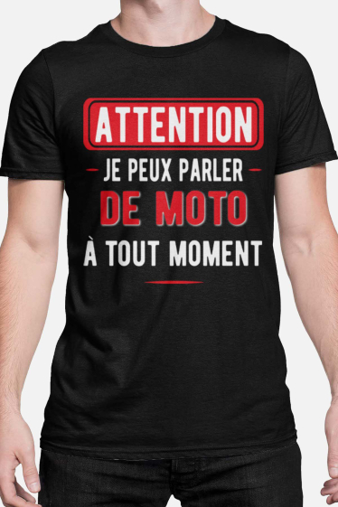 Grossiste I.A.L.D FRANCE - T-shirt Homme | attention je peux parler de moto