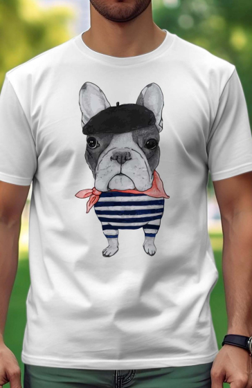 Großhändler I.A.L.D FRANCE - Herren-T-Shirt | Französischer Hund