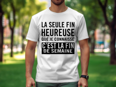 Grossiste I.A.L.D FRANCE - T-shirt Homme | FIN heureuse