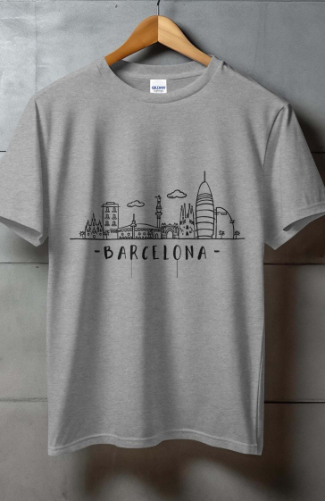 Grossiste I.A.L.D FRANCE - T-shirt Homme | Skyline Barcelona
