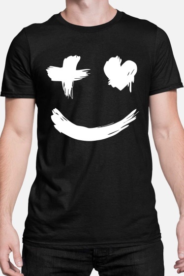 Grossiste I.A.L.D FRANCE - T-shirt Homme | Smile Croix coeur