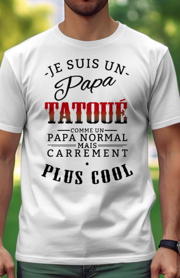 Wholesaler I.A.L.D FRANCE - Men's T-shirt | un papa tatoué