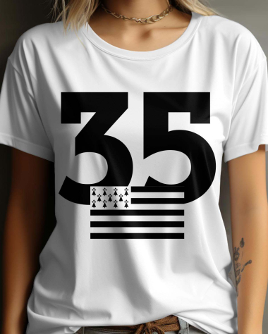 Großhändler I.A.L.D FRANCE - Damen-T-Shirt mit Rundhalsausschnitt | 35 Bretagne
