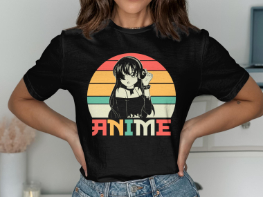 Grossiste I.A.L.D FRANCE - Tshirt Femme Col Rond | Anime sunset