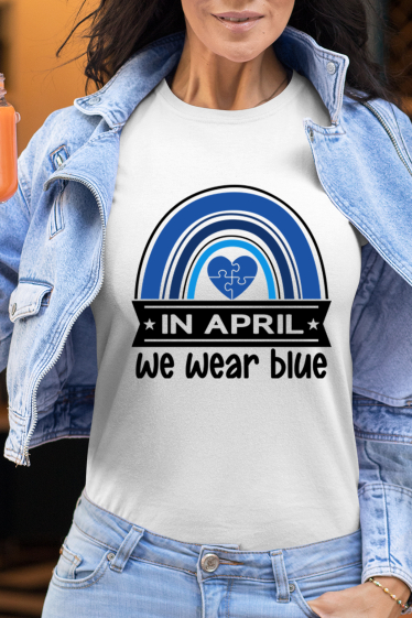 Grossiste I.A.L.D FRANCE - Tshirt Femme Col Rond | april wear blue