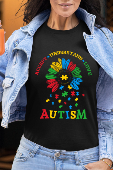 Grossiste I.A.L.D FRANCE - Tshirt Femme Col Rond | Autism Accept