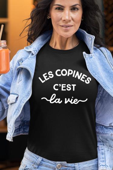 Grossiste I.A.L.D FRANCE - Tshirt Femme Col Rond | Copine la vie