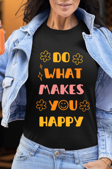 Grossiste I.A.L.D FRANCE - Tshirt Femme Col Rond | do what make you happy