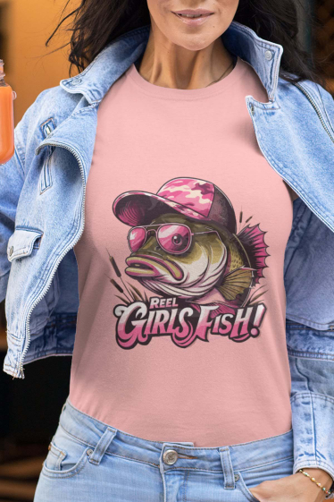 Großhändler I.A.L.D FRANCE - Damen-T-Shirt mit Rundhalsausschnitt | Mädchenfisch
