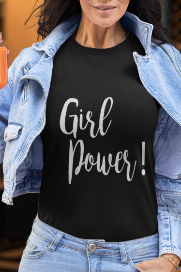 Grossiste I.A.L.D FRANCE - Tshirt Femme Col Rond | Girl Power